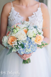 Romantic pastel bridal bouquet in St. Petersburg, Florida.