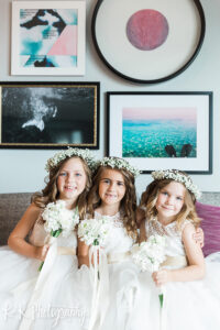 Babies breath flower crowns for flower girls in St. Petersburg, Florida.