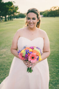 Bright and colorful boutique bridal bouquet in St. Petersburg, Florida.