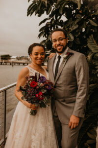 Dark and moody bridal bouquet in Tampa, Florida.