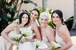 White Calla Lily bridal and bridesmaid bouquets in St. Petersburg, Florida.