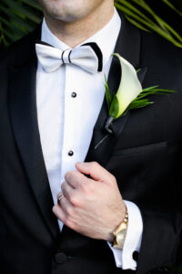 White calla lily groom's boutonniere in St. Petersburg, Florida.