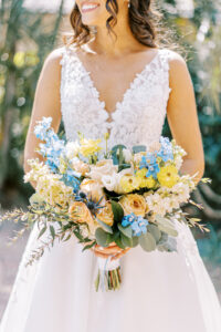 Romantic, pastel, spring garden bridal bouquet in St. Petersburg, Florida.