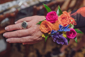 Colorful mother's corsage in St. Petersburg, Florida.
