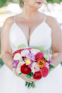Bright boutique style bridal bouquet in St. Petersburg, Florida.