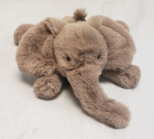 Jellycat's 14" super soft elephant plush in brown